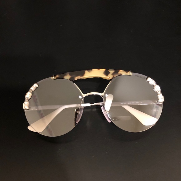 Prada SPR52U Fashion Pilot Sunglasses - Picture 2 of 7